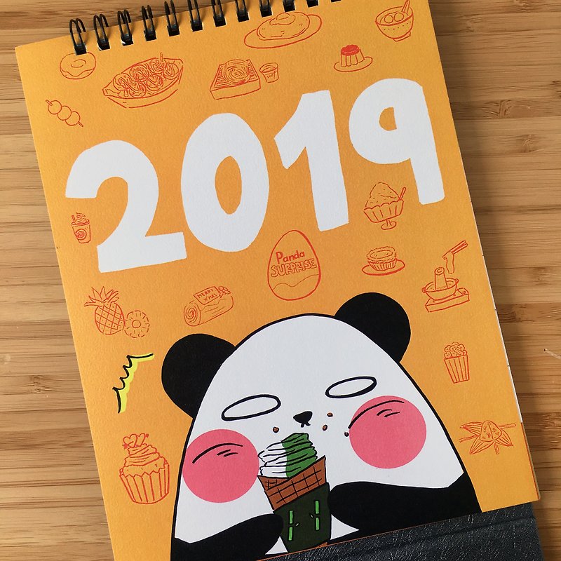 2019 Panda Desk Calendar - I stood on the scale on the day (the first batch with a small gift version) - ปฏิทิน - กระดาษ หลากหลายสี