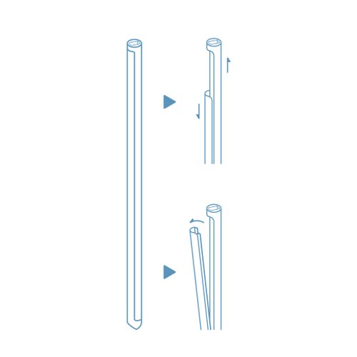 Award-Winning Design】Detachable Reusable Straw - One Pair Straw