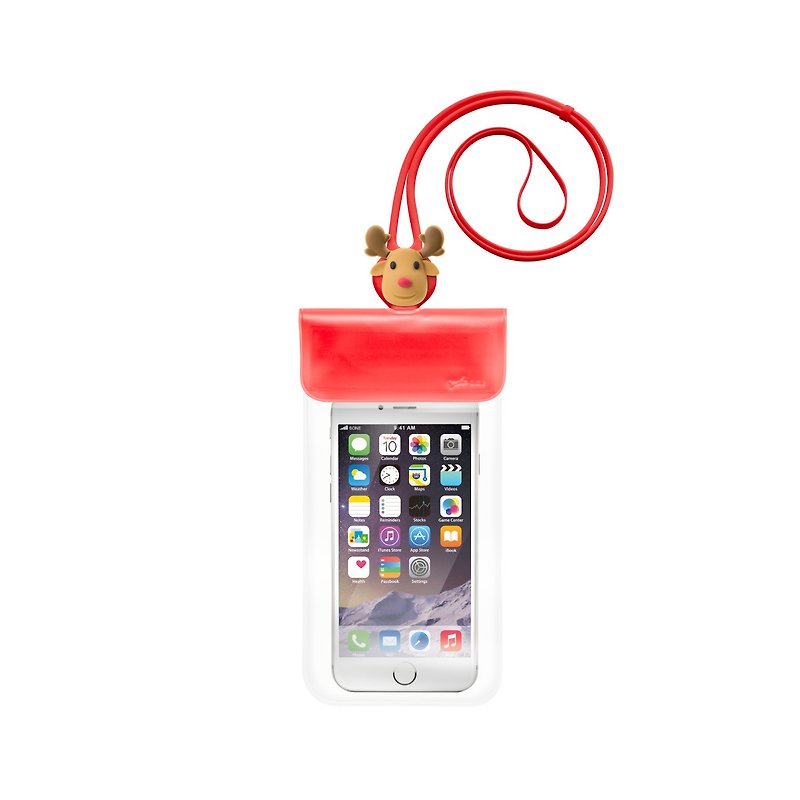 Bone / Waterproof Phone Bag 防水手機袋 - 麋鹿先生 - 手機殼/手機套 - 矽膠 紅色