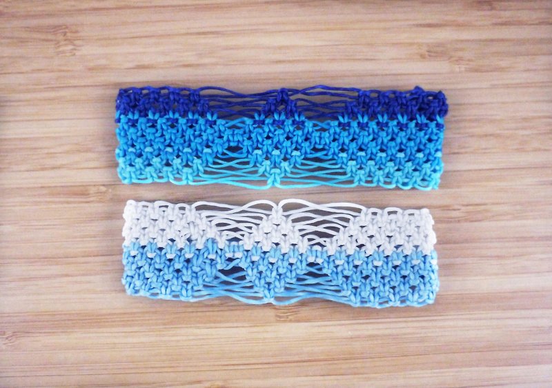 【サマースカート】シルク蝋糸編み込みブレスレット - ブレスレット - その他の素材 多色