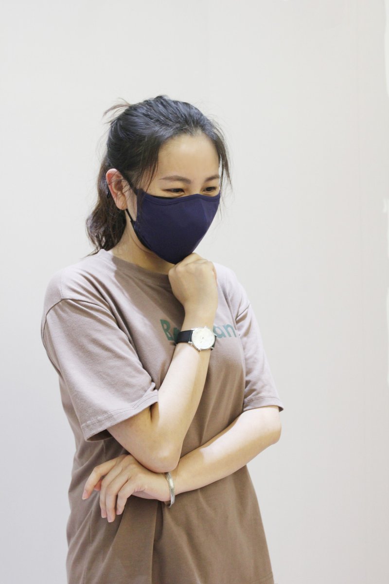 立體三層濾菌口罩 -【素色款 - 藏青色】 - 口罩/口罩收納套 - 聚酯纖維 多色