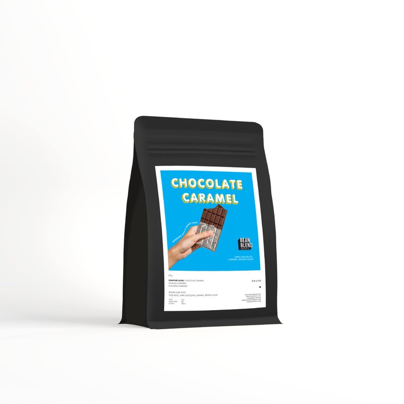 グラフ |シグネチャーブレンドコーヒー豆 - ダークトーンセット - チョコレートキャラメル 1000g。 - コーヒー・コーヒー豆 - その他の素材 ブルー