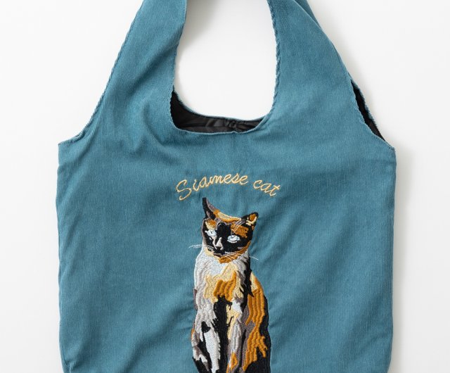【豪華刺繍】ハンティングワークジャケット　猫アニマル柄　コーデュロイ　カントリー どこで 買える かファッション - 【豪華刺繍】ハンティング