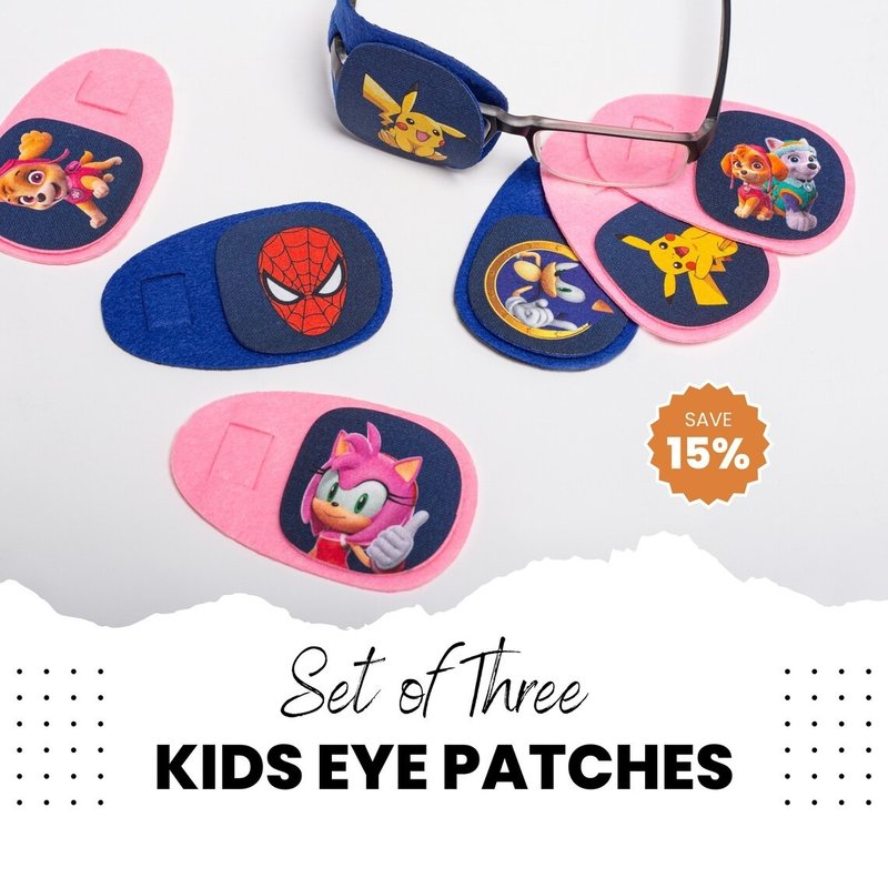 Set of 3 Eye Patch For Kids | Eye Patch | lazy eye treatment | strabismus | Medi - 眼罩 - 羊毛 透明