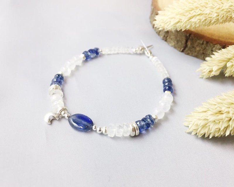 MH natural stone custom sterling silver moonlight series _ the beauty of God (Limited) - Bracelets - Gemstone Blue