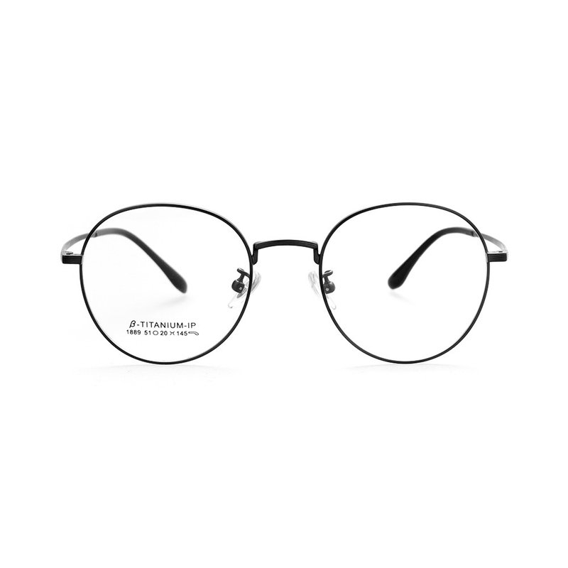 Designed by high-end Korean customers│Wenqing titanium glasses-matt black [long-selling hot-selling models] - กรอบแว่นตา - เครื่องประดับ สีดำ
