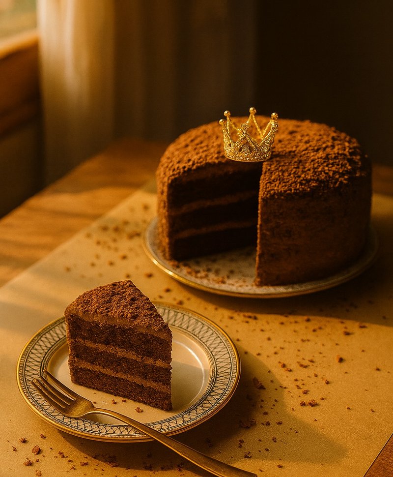 Crowned Cacao Chiffon Cake - Cake & Desserts - Fresh Ingredients 