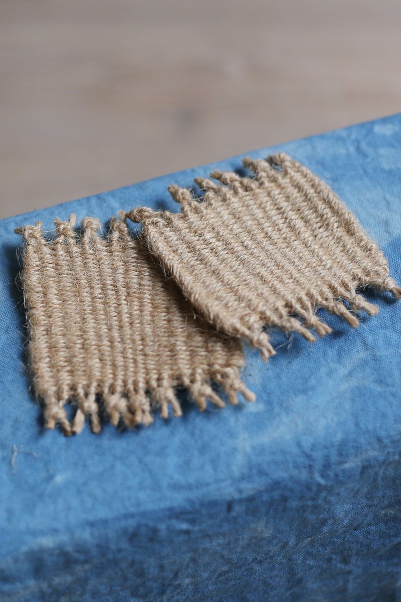 原創手織系列 | 素麻 茶杯墊 置物墊 | 自然環保 - 杯墊 - 棉．麻 卡其色