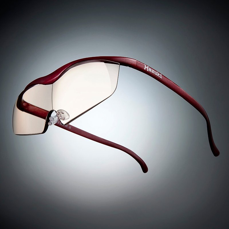 日本職人推薦 日本Hazuki眼鏡式放大鏡1.6倍 茶色鏡片 紅 - 其他 - 塑膠 紅色