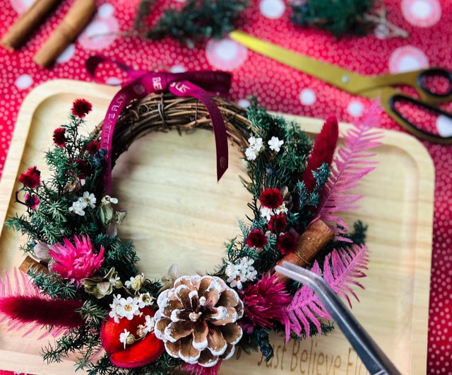 和風クリスマスリース プリザーブドフラワー クリスマスリース
