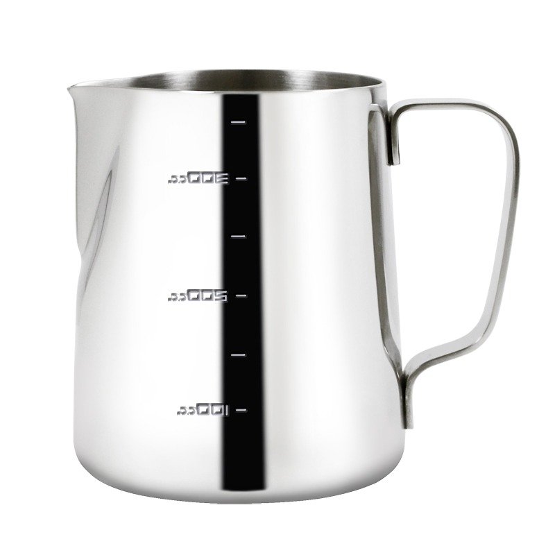 Driver milk 350ml- primary cylinder - stainless steel pull flower cup of coffee - แก้วมัค/แก้วกาแฟ - โลหะ สีเทา