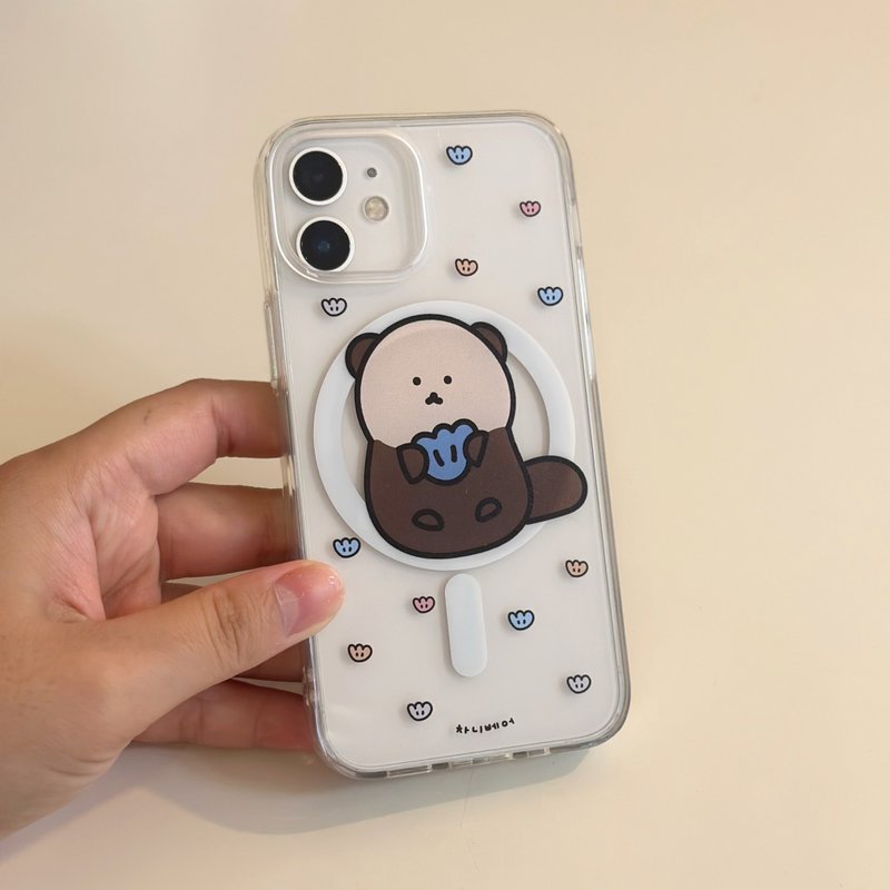 (Mag safe) Big Sea otter phonecase - 手機殼/手機套 - 塑膠 藍色