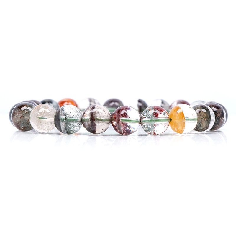 Raindow Phantom Quartz 8.5-9mm Bracelets - สร้อยข้อมือ - คริสตัล หลากหลายสี