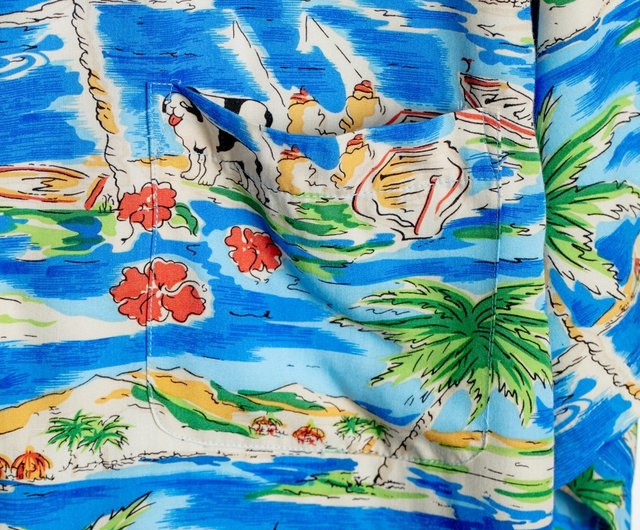 Big Dog Hawaii Shirt Hawaiian Shirt Used Vintage Vintage - Shop