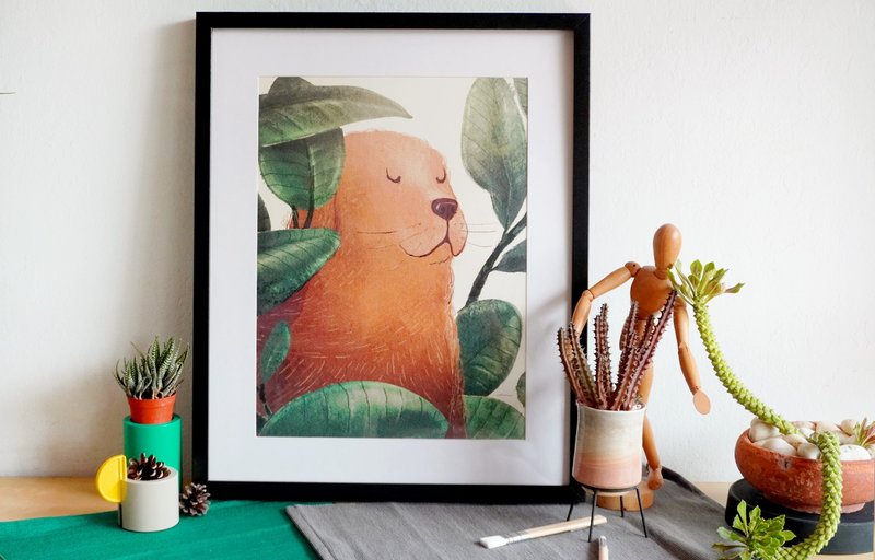 Poster Dog leaf - 海報/掛畫/掛布 - 紙 