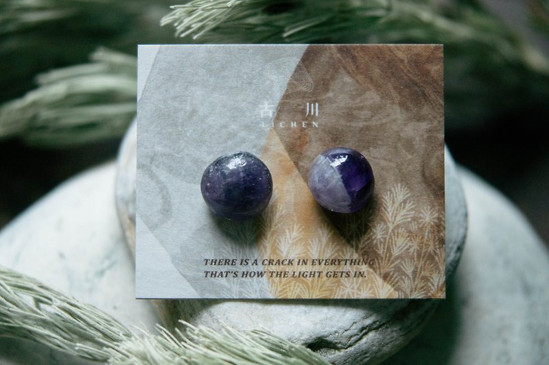 CRACK | 礦物系耳環 |  EARRINGS - 耳環/耳夾 - 玉石 紫色