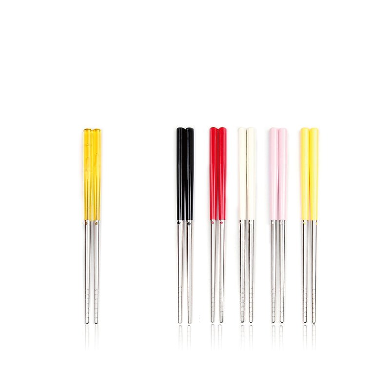 LAYANA 18/8 Stainless Steel Colourful Chopsticks 17.5cm (Red/White) - ตะเกียบ - สแตนเลส หลากหลายสี