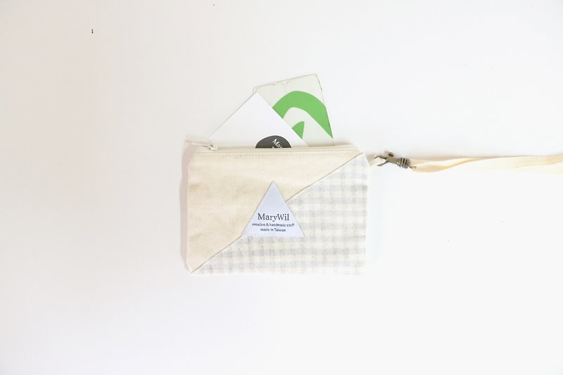 MaryWil change tickets clip - small checks - Messenger Bags & Sling Bags - Cotton & Hemp Multicolor