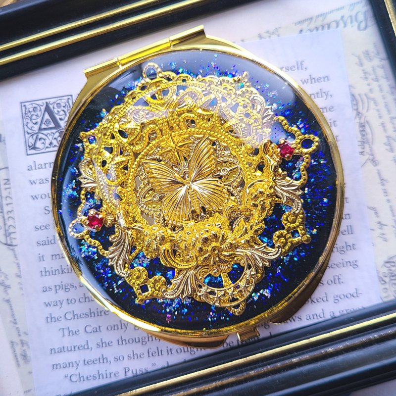 Amber Butterfly Compact Mirror - อื่นๆ - ทองแดงทองเหลือง 