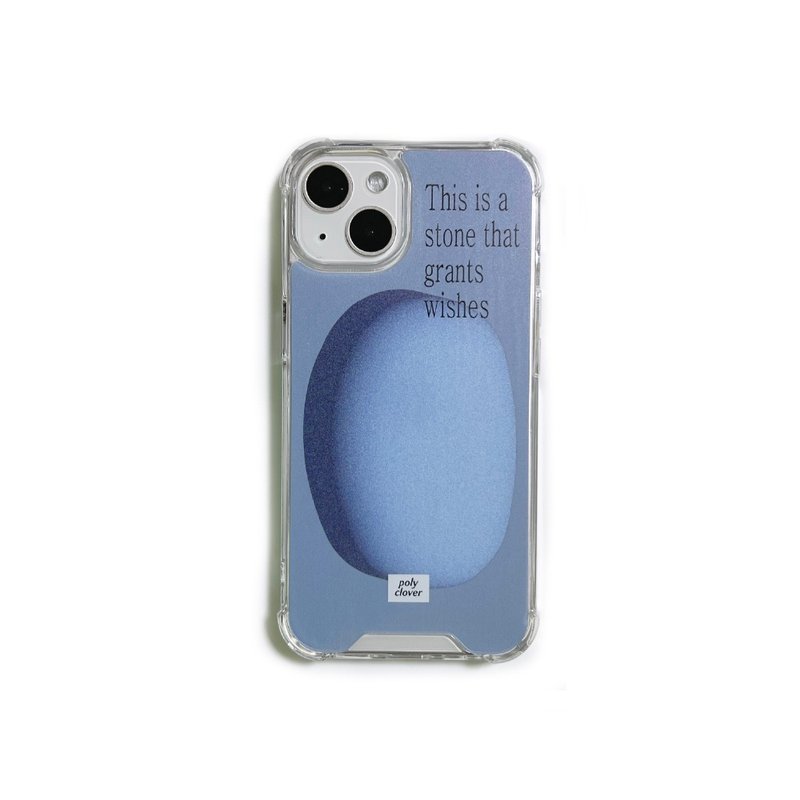 blue stone clear bumper case - เคส/ซองมือถือ - วัสดุอื่นๆ สีเทา