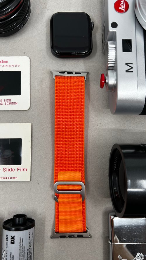 Eternitizzz 錶帶及手錶設計工房 Apple Watch Ultra 49mm 多色 橘子色 Alpine Loop腕錶高山環錶帶