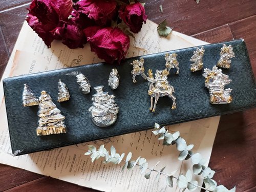 cryptex vintage & antique jewelry 現貨在臺-耳環胸針毛衣環/項鍊墜套組【美國古董老件時尚珠寶】