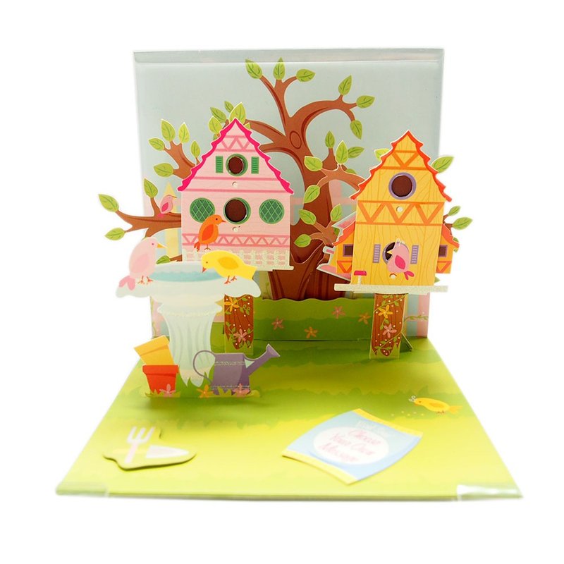 Bird Tree House [Up With Paper-square three-dimensional card birthday / thanks / condolences / mother] - การ์ด/โปสการ์ด - กระดาษ หลากหลายสี
