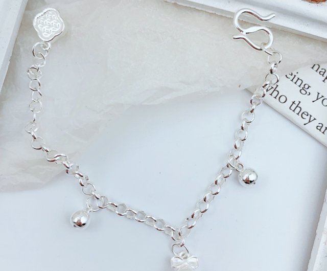 999 sterling silver super Q bow small bell full moon