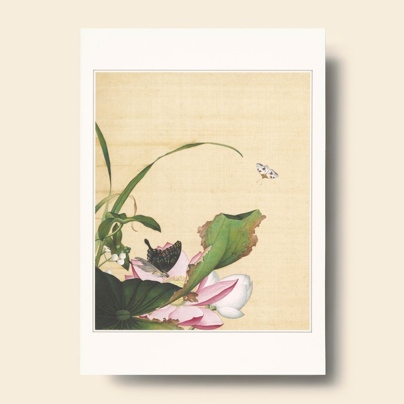 【藝術畫卡】仙萼長春 荷花慈姑 | B4畫卡 - 海報/掛畫/掛布 - 紙 卡其色