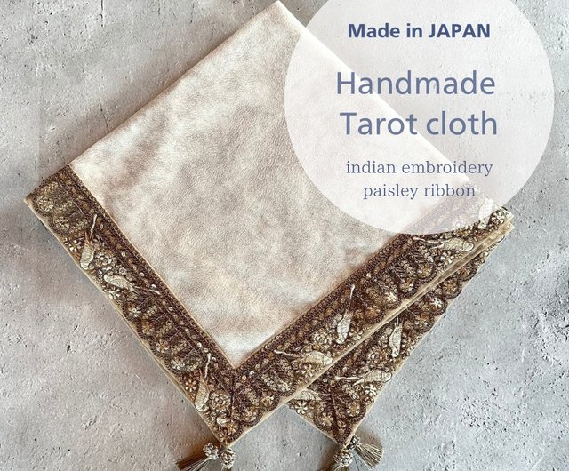 タロットクロスフリンジフラワー♡H andmade tarot cloth