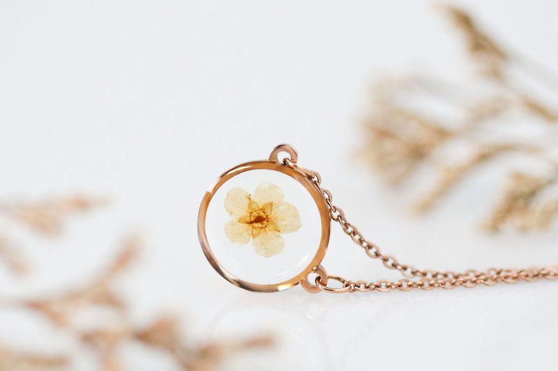 Necklace rose gold (plum) - 項鍊 - 玫瑰金 白色