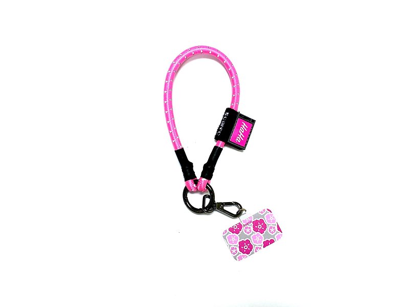 SCANFC Pink Cherry Blossom Reflective Elastic Detachable Functional Wrist Strap (Sakura Piece) - Lanyards & Straps - Other Materials 