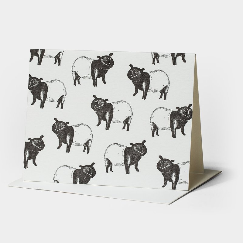 ENDANGERED ANIMAL SERIES : MALAYAN TAPIR - 卡片/明信片 - 紙 白色