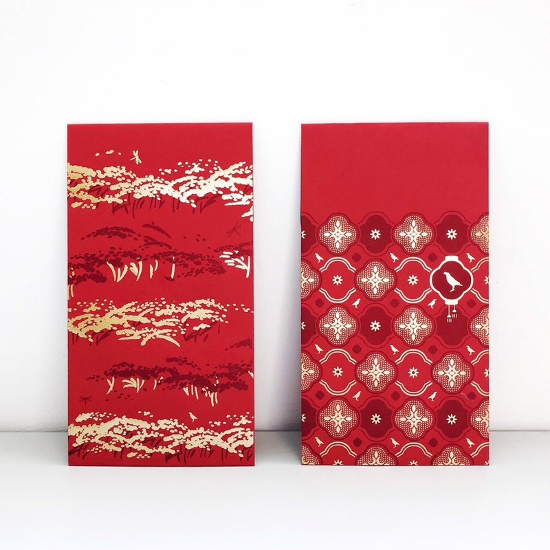 紅包袋/印花經典圖案/燙金/六入組 - 紅包袋/春聯 - 紙 紅色