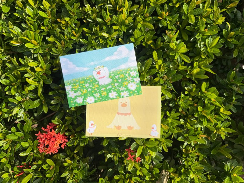 原創插畫明信片/心意卡 角色系列 鵝寶 - 卡片/明信片 - 紙 