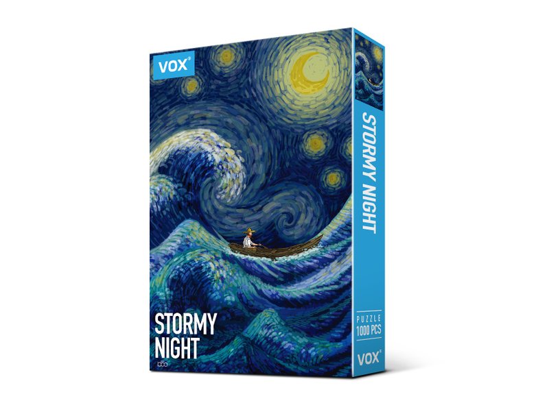 Starry Night Waves 1000 Piece Puzzle - Puzzles - Paper 