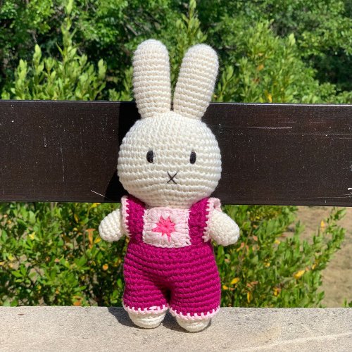 橘荷屋 x Miffy 荷蘭 Just Dutch | Miffy 米飛兔 編織娃娃和她的櫻桃紅連身褲