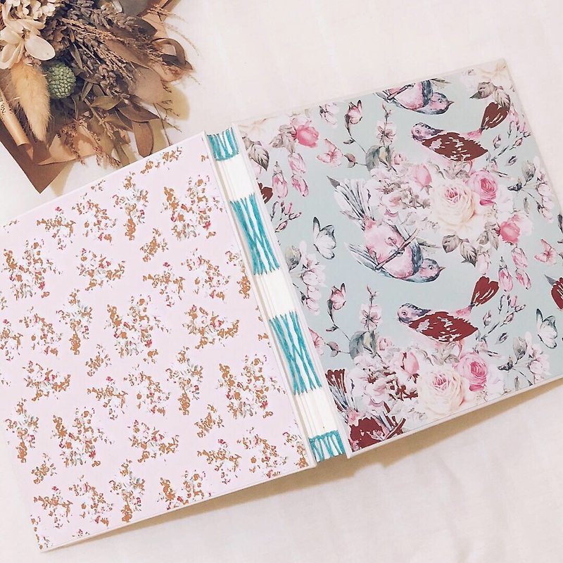 Crocodile Miss Flower and Bird Bronzing French Handmade Book - Notebooks & Journals - Paper 