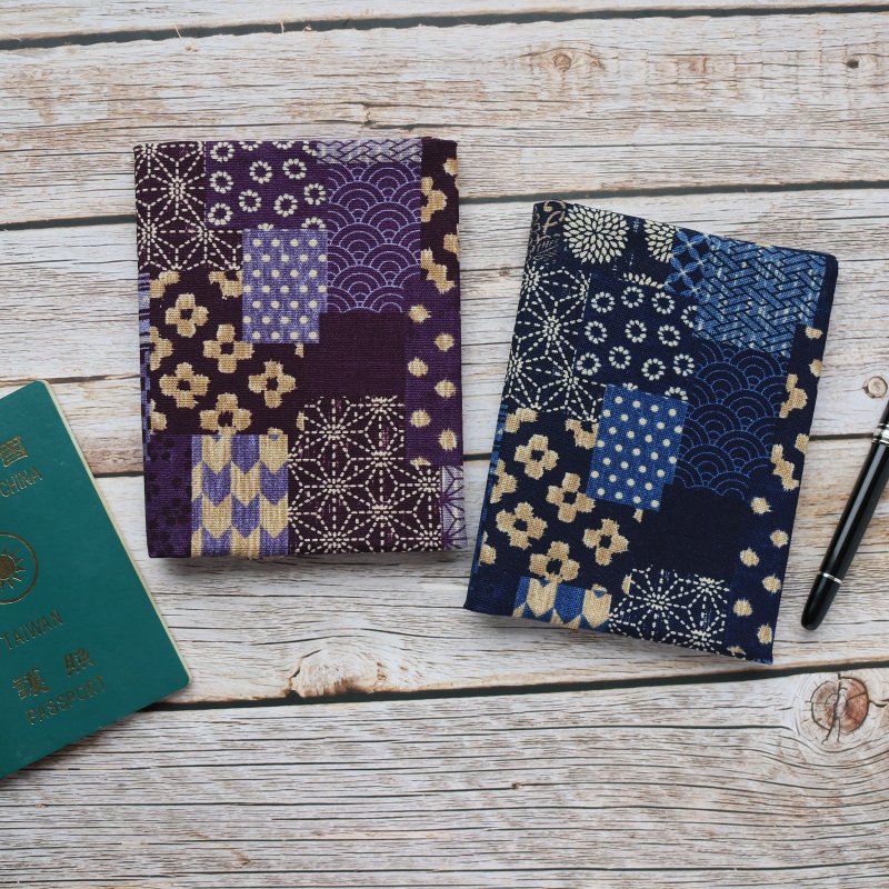 [Brilliant] Limited Edition Pure Cotton Fabric Handmade Passport Case Passport Holder - ที่เก็บพาสปอร์ต - ผ้าฝ้าย/ผ้าลินิน สีน้ำเงิน