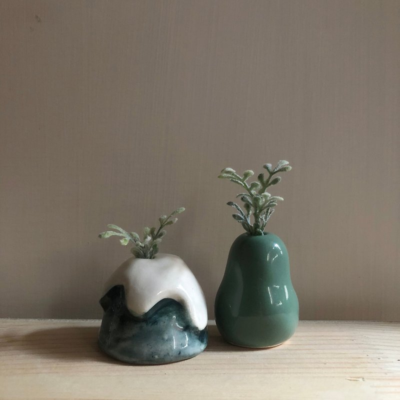 グッドバッグ - 小島フラワーバッグ - 花瓶・植木鉢 - 磁器 グリーン
