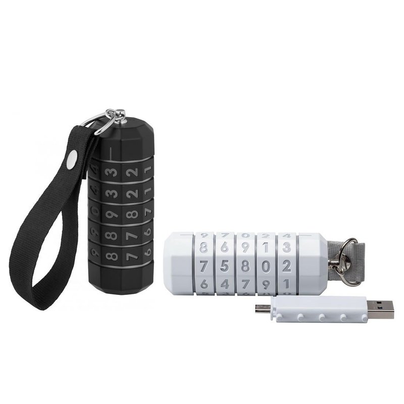 【45折~情人密碼鎖隨身碟2隻】lokenToken 64GB - USB 隨身碟 - 塑膠 白色