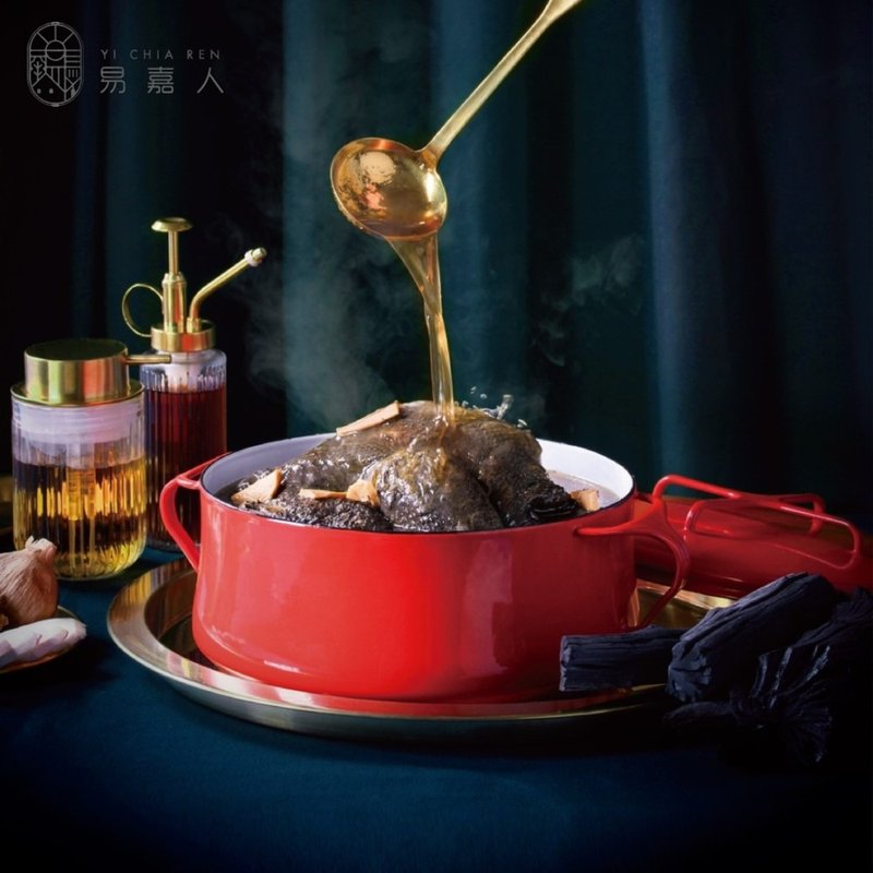 【易嘉人】瓦罐炭火煨煮黑蒜烏骨雞湯禮盒(含運) - 料理包/調理包 - 其他材質 