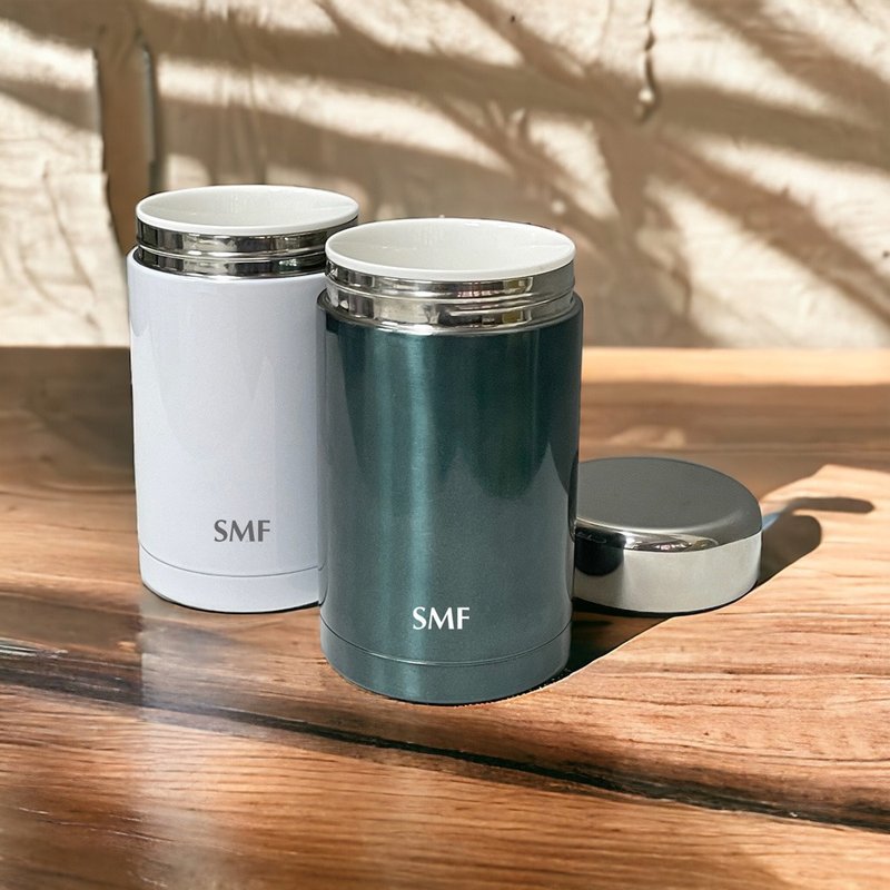 SMF Porcelain Liner Vacuum insulated Mug 16oz (Custom Laser carving service) - Vacuum Flasks - Porcelain White