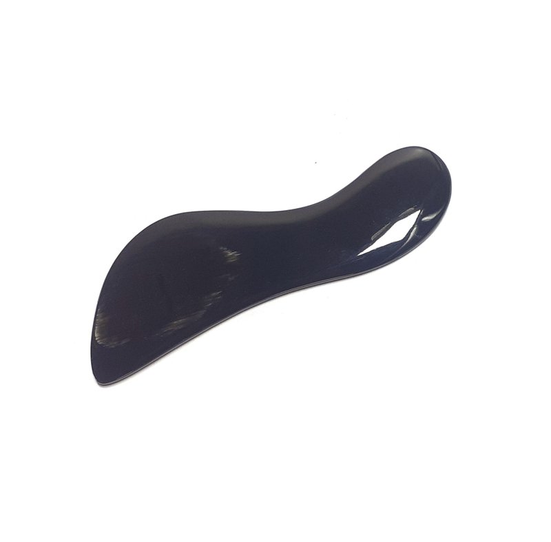 Massage Scraper - Gua Sha Tool Facial Head Body Handmade of Natural Buffalo Horn - 臉部按摩/清潔工具 - 環保材質 黑色