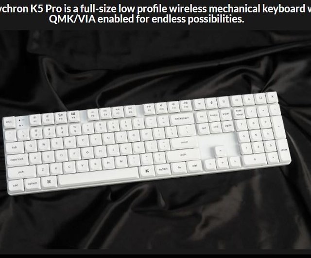 Keychron K5 Pro 交換可能軸 RGB バックライト付き超薄型ワイヤレス ...
