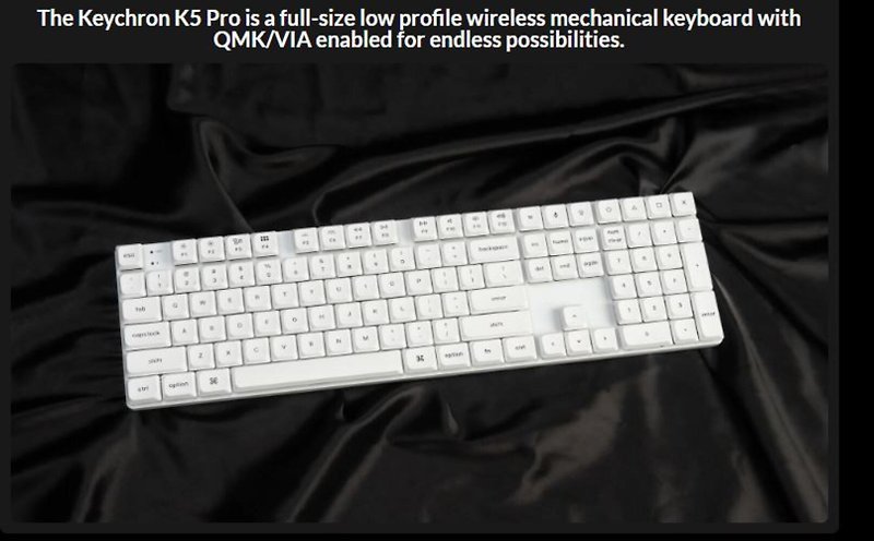 Keychron K5 Pro Swappable RGB Backlight Keybaord - White - อุปกรณ์เสริมคอมพิวเตอร์ - อลูมิเนียมอัลลอยด์ 