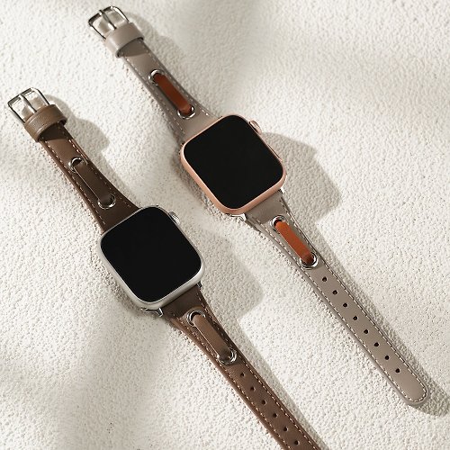 W.WEAR 時間穿搭 Apple Watch -車線真皮造型蘋果錶帶