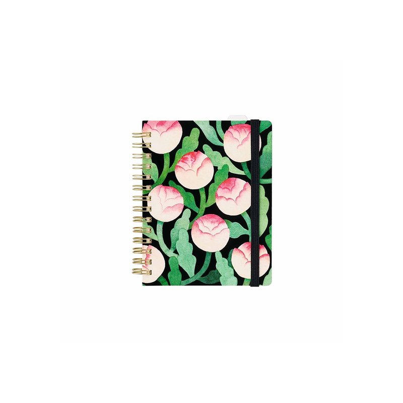 【KING JIM】HITOTOKI NOTE Planner Coil-Bound Passport Size - Blooming - Notebooks & Journals - Paper Multicolor