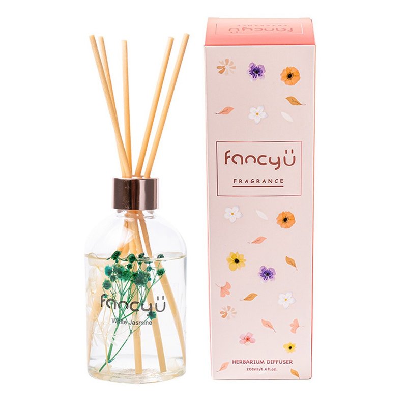 FANCY U浮游花限定款擴香瓶-白茉莉 White Jasmine  200ml - 香氛/精油/擴香 - 精油 粉紅色