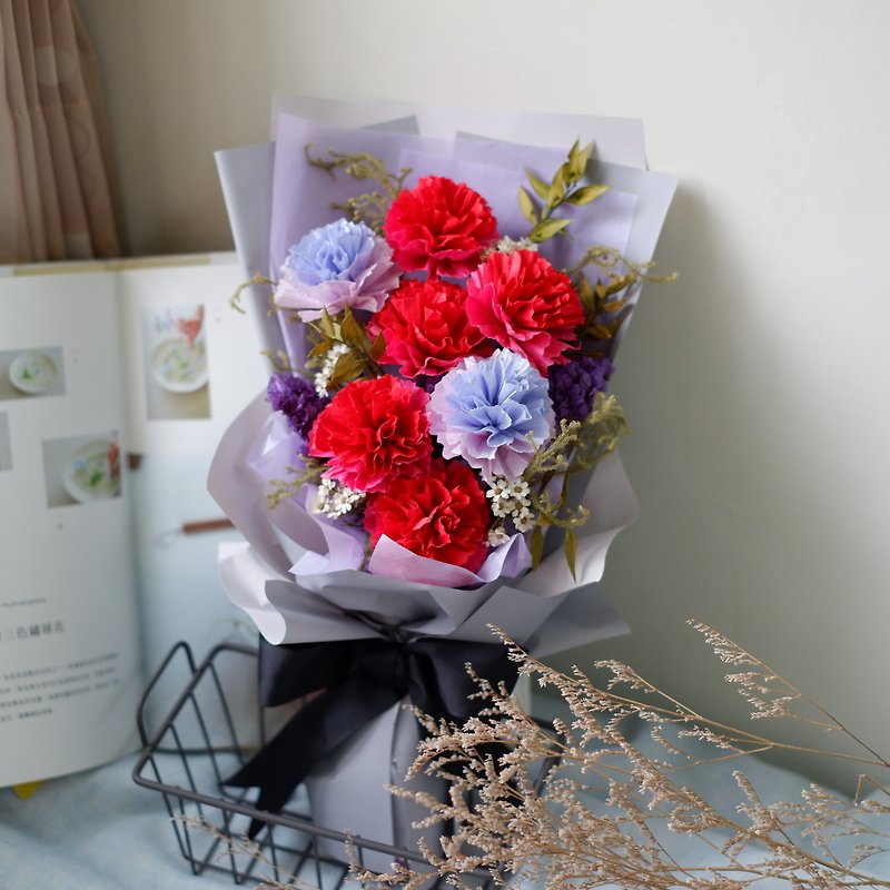 To be continued | Red and purple handmade carnation dry flowers Mother's Day long bouquet in stock - Dried Flowers & Bouquets - Plants & Flowers Purple